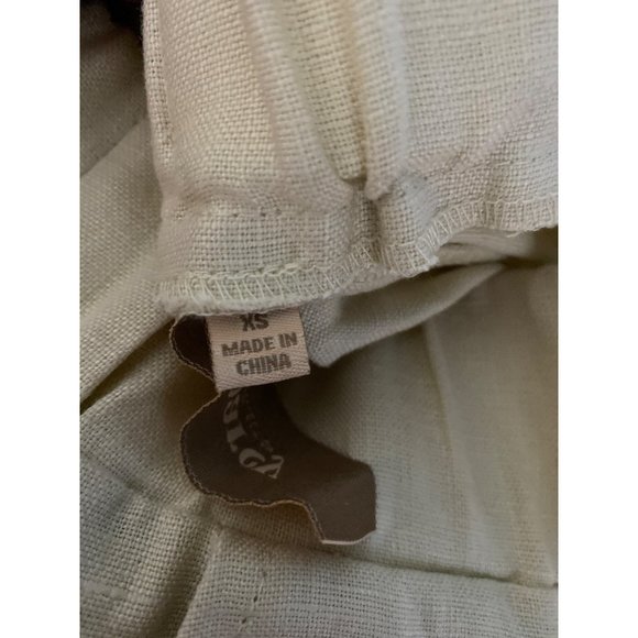 Darcy Pants XS Creamy Beige 100% Linen Ankle Length High Waist Pocket NEW - Picture 6 of 8